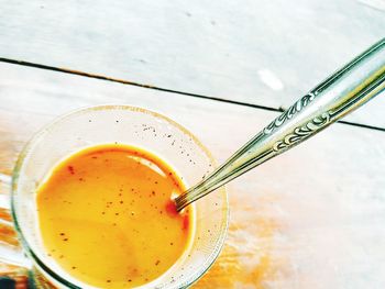 Close-up of drink on table