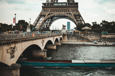 Bridge over river in city