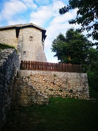 Low angle view of castle against sky