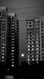 Low angle view of building at night