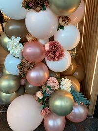 High angle view of christmas decoration on table