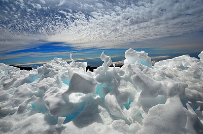 Scenic view of snow covered landscape