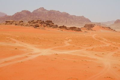 Scenic view of desert against sky