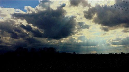 Scenic view of landscape against cloudy sky