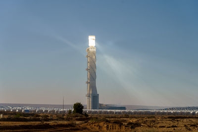 Solar power electricity station in desert. ashamim, israel.  sauron eye