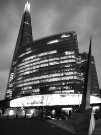 Low angle view of modern building against sky