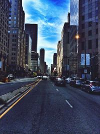 City street against sky