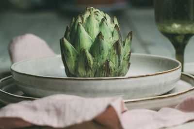 Close-up of vegetable on plate