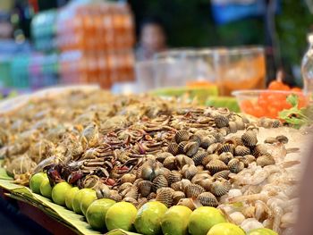 Vegetables for sale at market stall