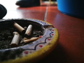 Close-up of old cigarette