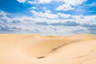 Scenic view of desert against sky