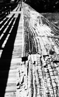 High angle view of wood on footpath