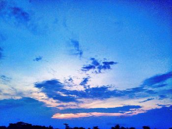 Low angle view of cloudy sky