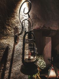 Close-up of illuminated light bulb