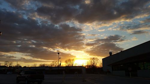 Sun shining through clouds