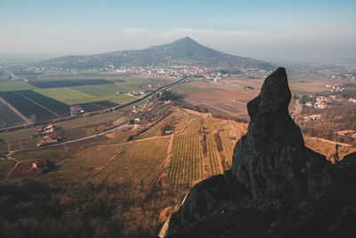 High angle view of landscape