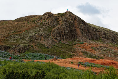 Scenic view of land against sky