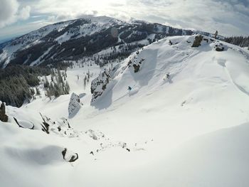 Aerial view of landscape against sky