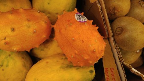 Close-up of fruits for sale at market stall