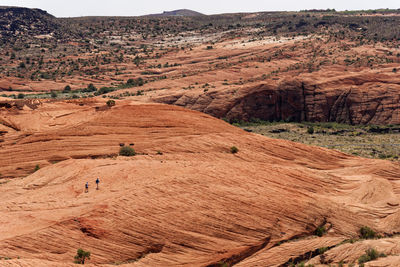 Scenic view of arid landscape