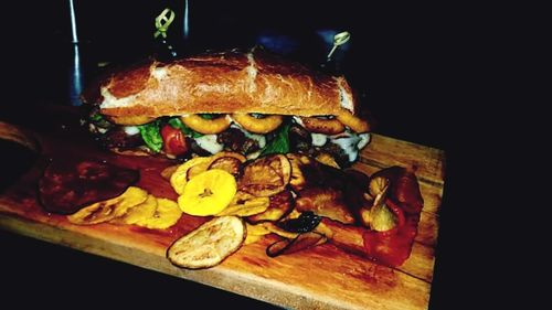 Close-up of bread on table