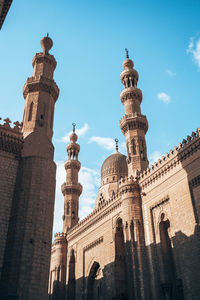 Low angle view of historic building against sky