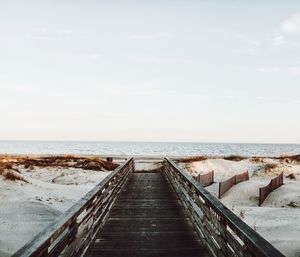 View of pier on sea