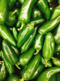 Full frame shot of green vegetables at market