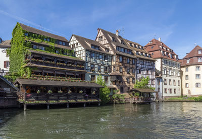 Idyllic waterside impression around a district named petite france in strasbourg