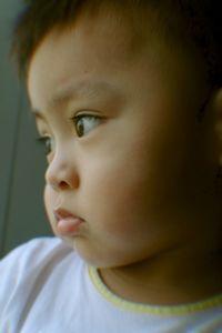 Close-up portrait of cute boy