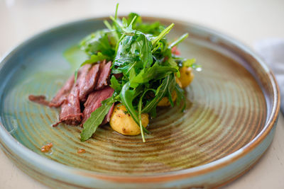 Close-up of food in plate