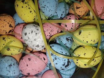 High angle view of multi colored candies