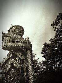 Low angle view of statue