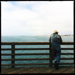 Woman standing on beach