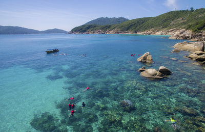 Scenic view of calm blue sea