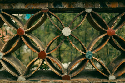 Close-up of fence in the shiwan artistic ceramics factory