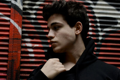 Close-up portrait of young man