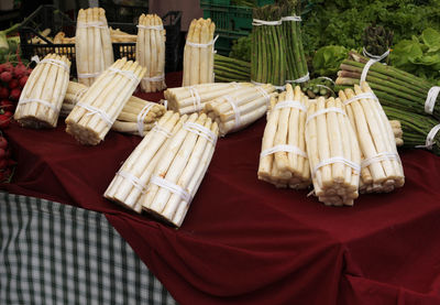 High angle view of food in tray