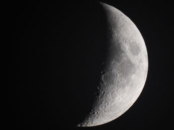 Close-up of moon against sky at night