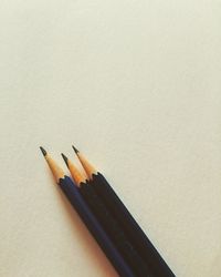 Close-up of pencil on white background