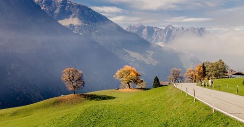 Panoramic view of landscape against sky