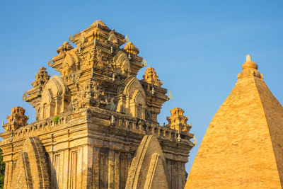 Low angle view of temple against sky