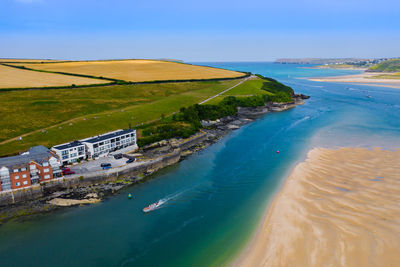 Ariel view of padstow cornwall