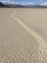 Scenic view of desert against sky