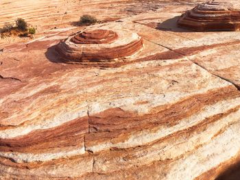 High angle view of rock formations