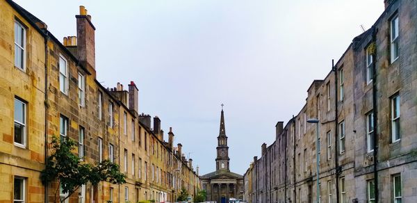 Low angle view of buildings against sky