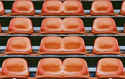 Full frame shot of seats a stadium 