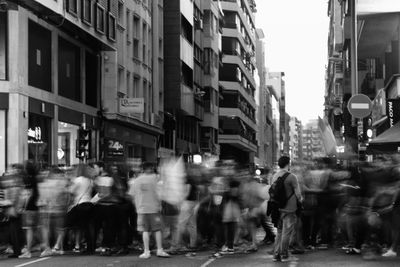 People standing on city street