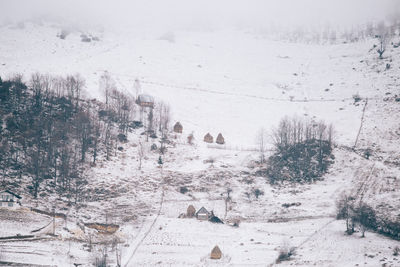 Scenic view of landscape during winter