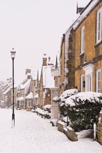 View of buildings in winter